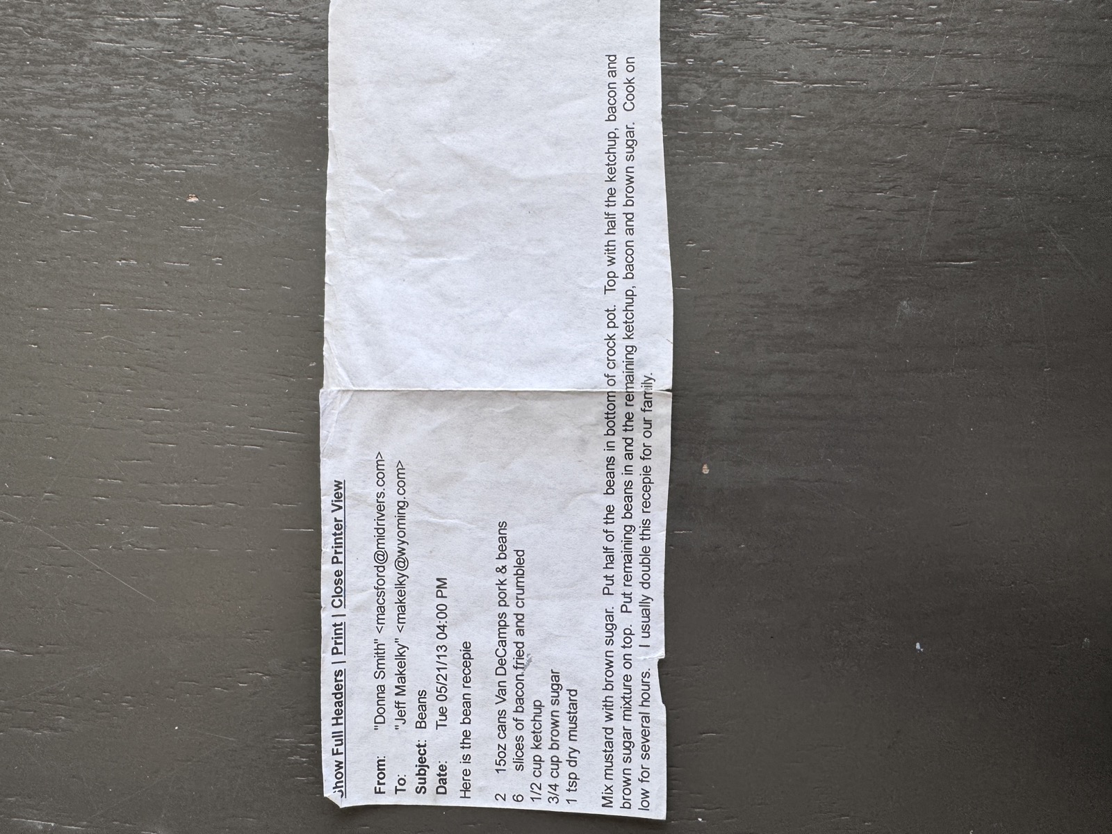 Recipe card preview for Bacon Baked Beans