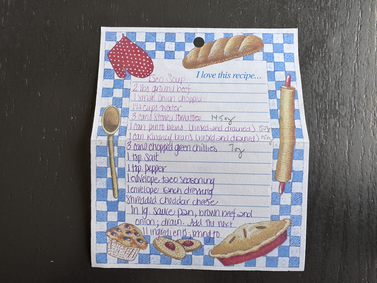 Recipe card preview for Bean Soup
