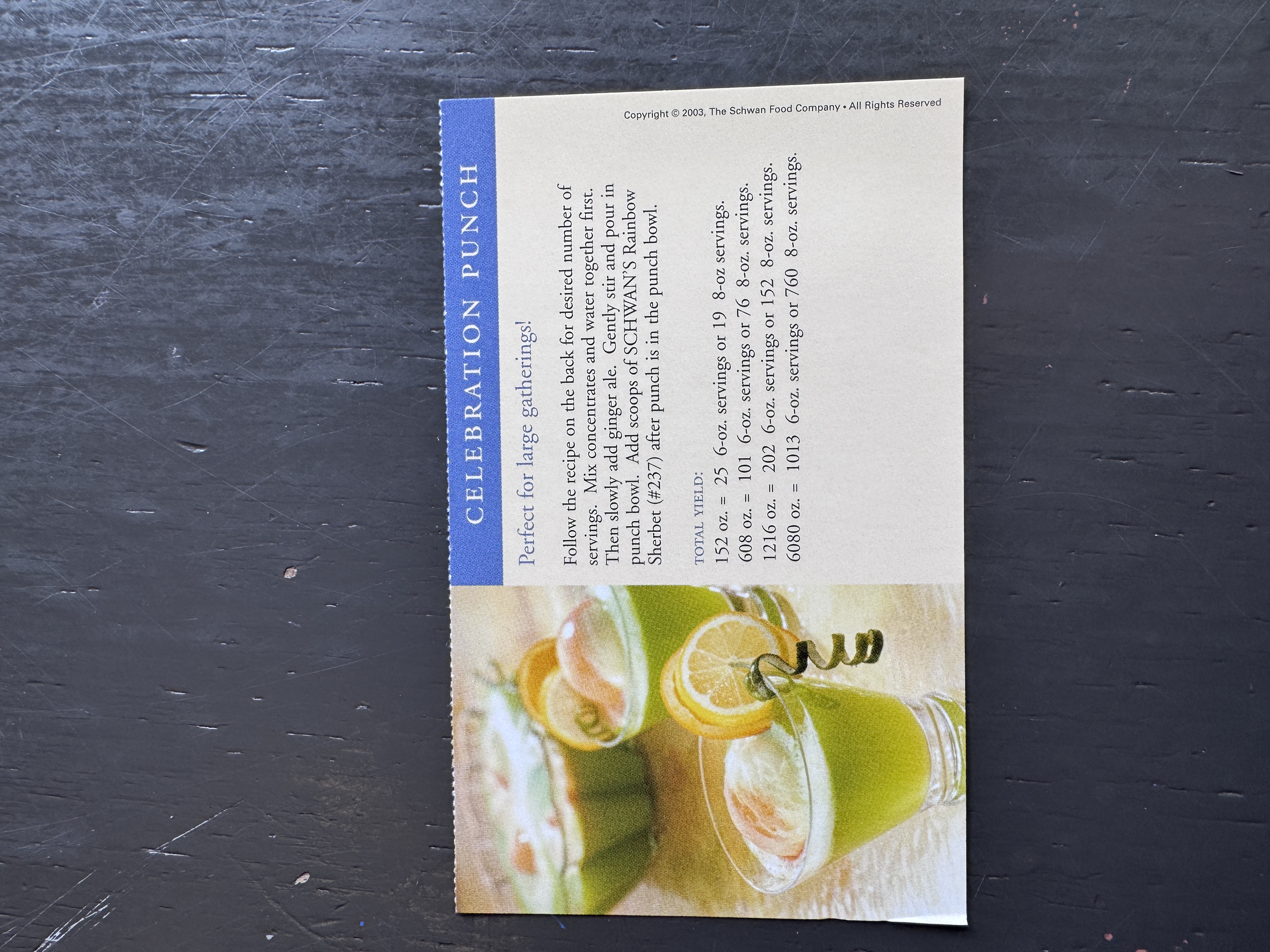Recipe card preview for Celebration Punch
