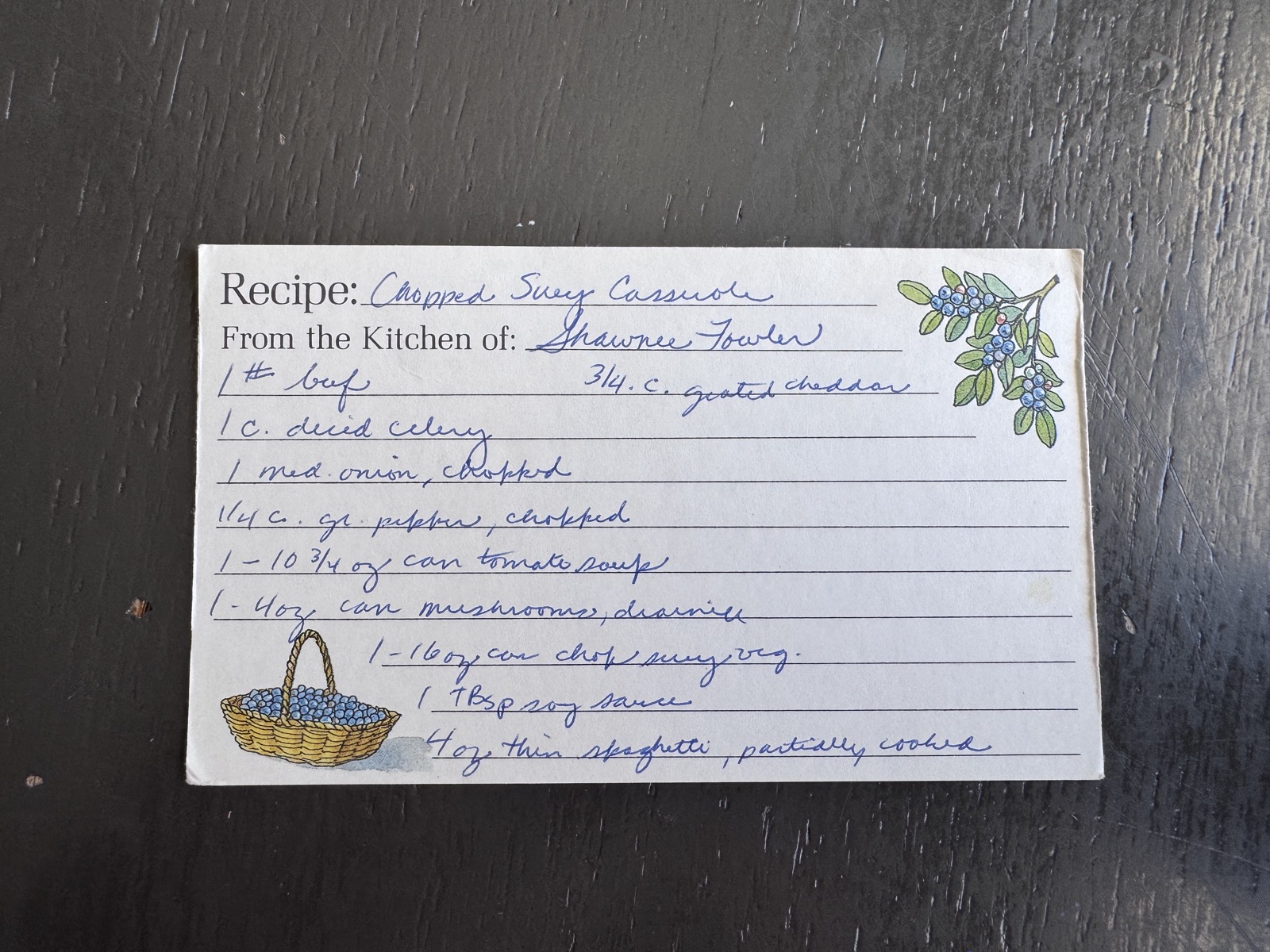 Recipe card preview for Chopped Suey Casserole