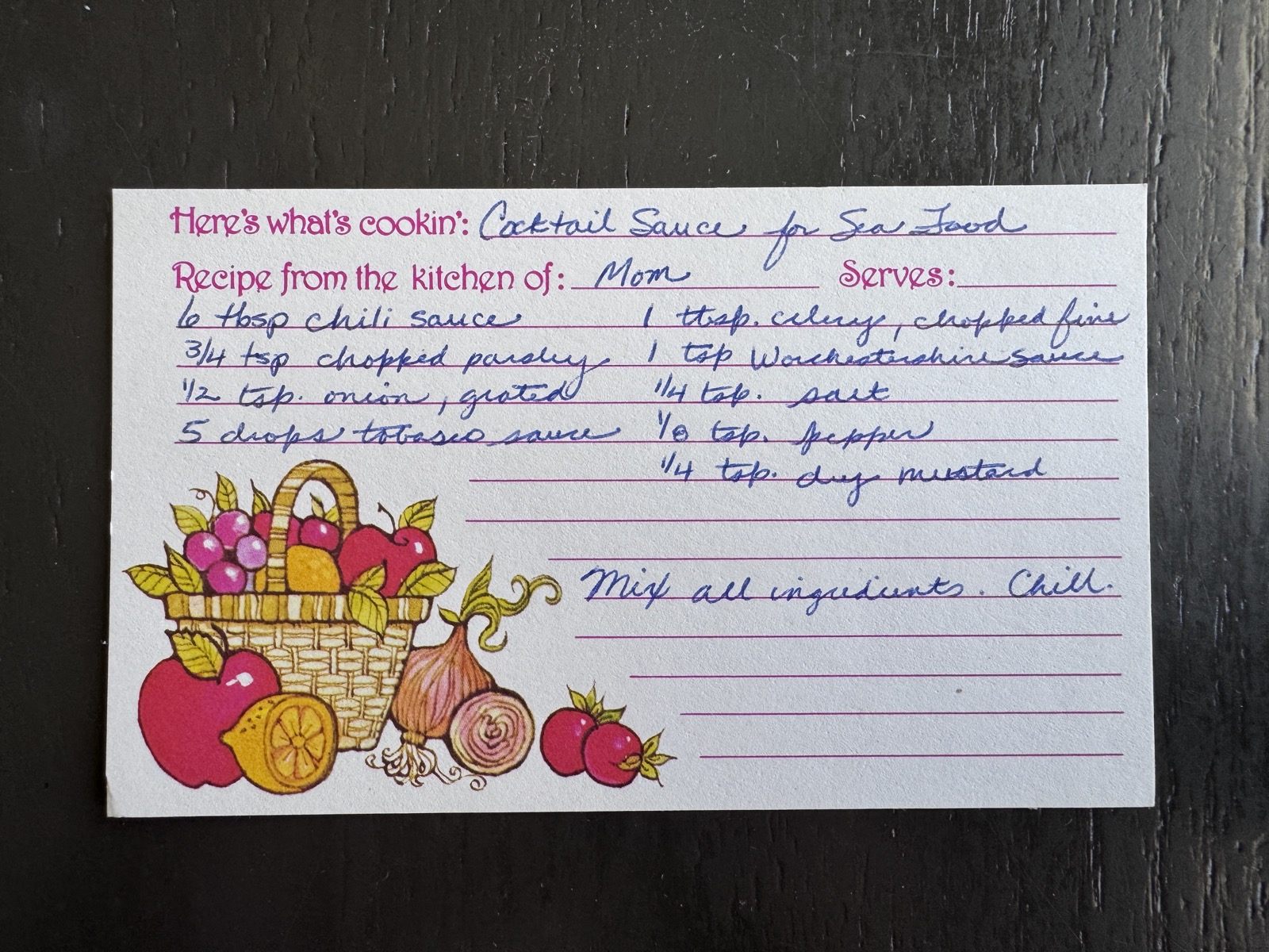 Recipe card preview for Cocktail Sauce for Seafood