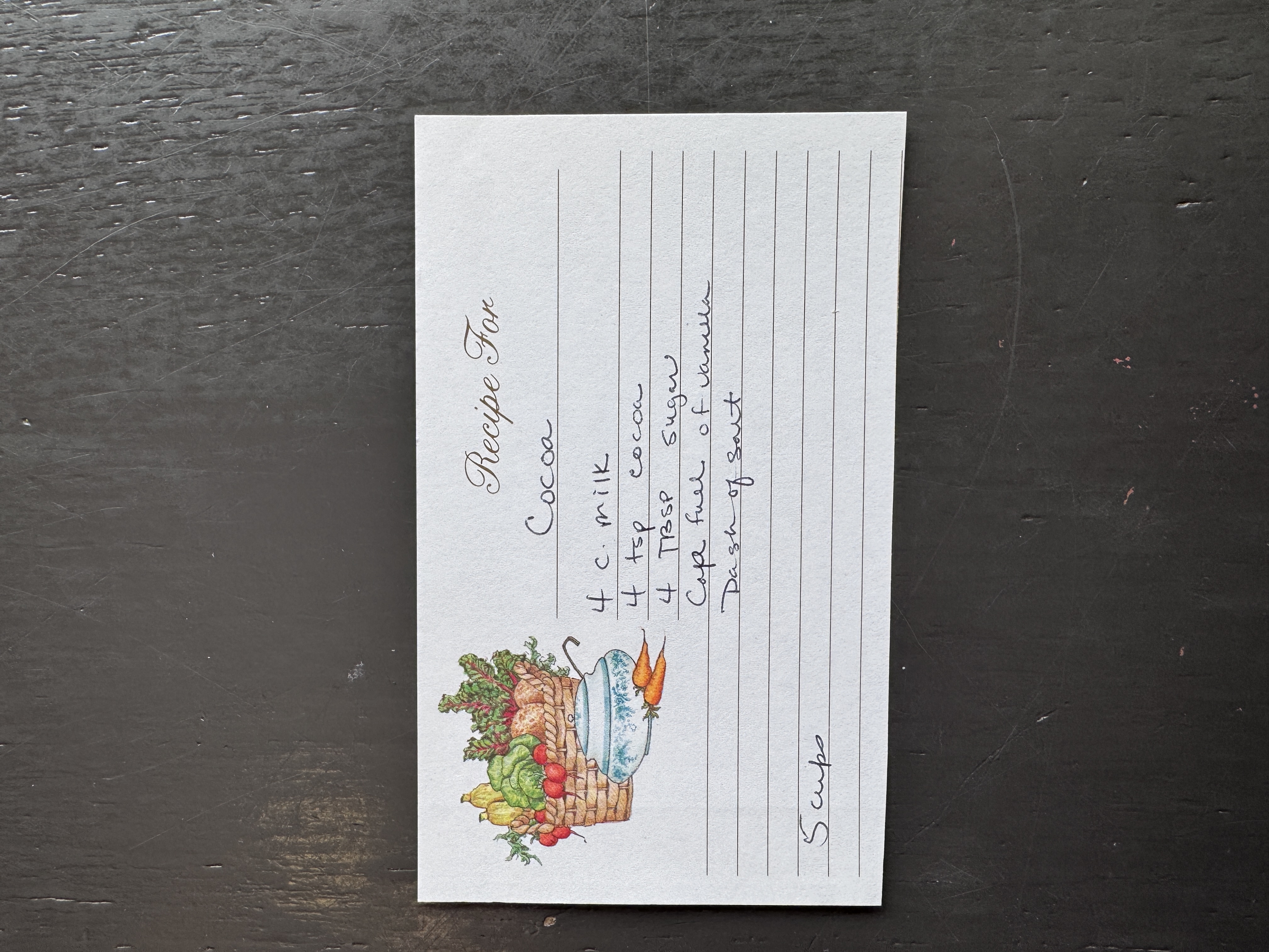 Recipe card preview for Cocoa