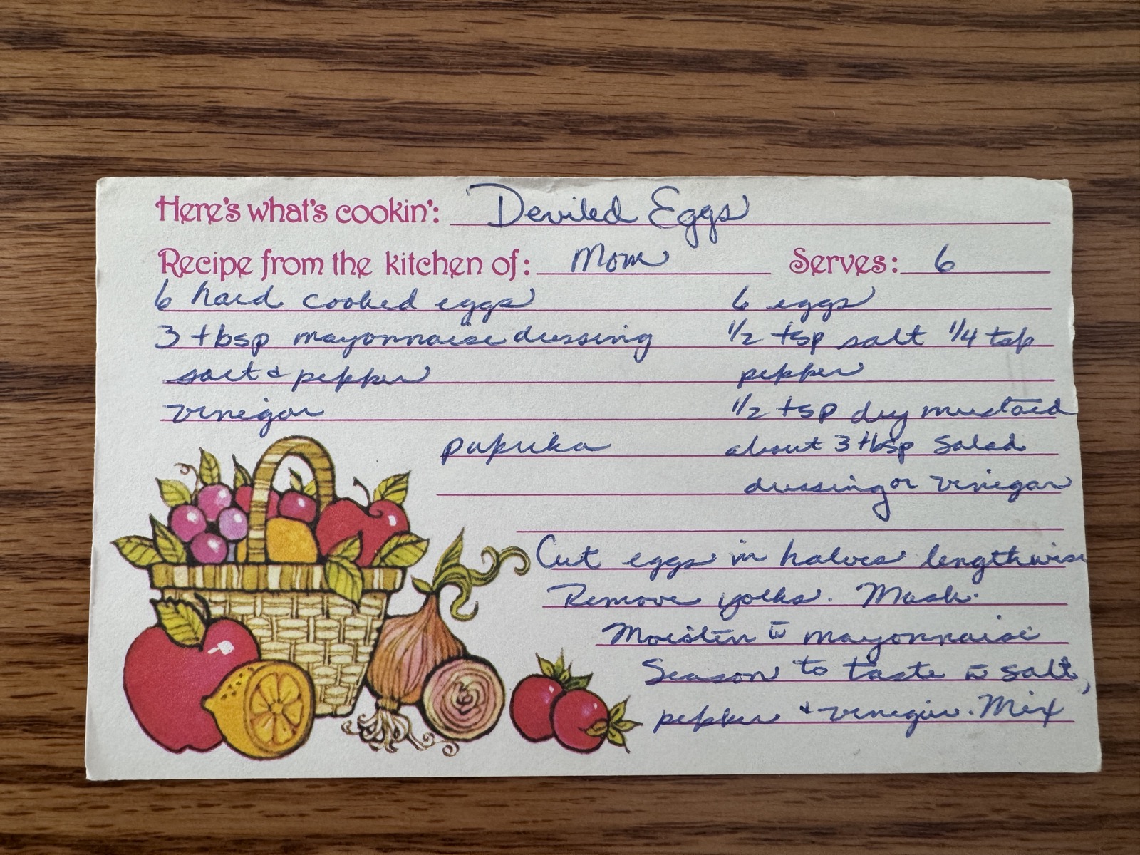 Recipe card preview for Deviled Eggs