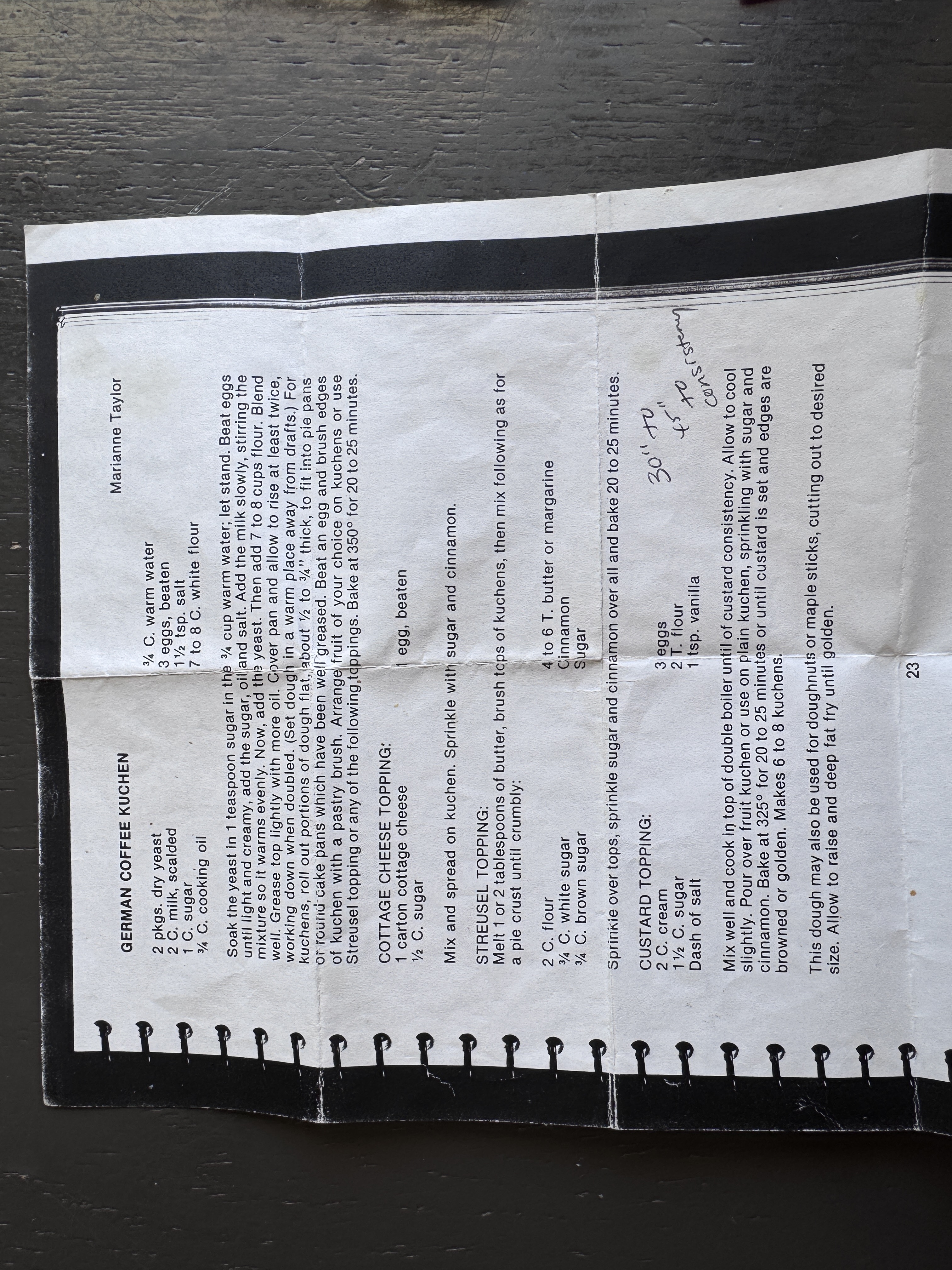 Recipe card preview for German Coffee Kuchen