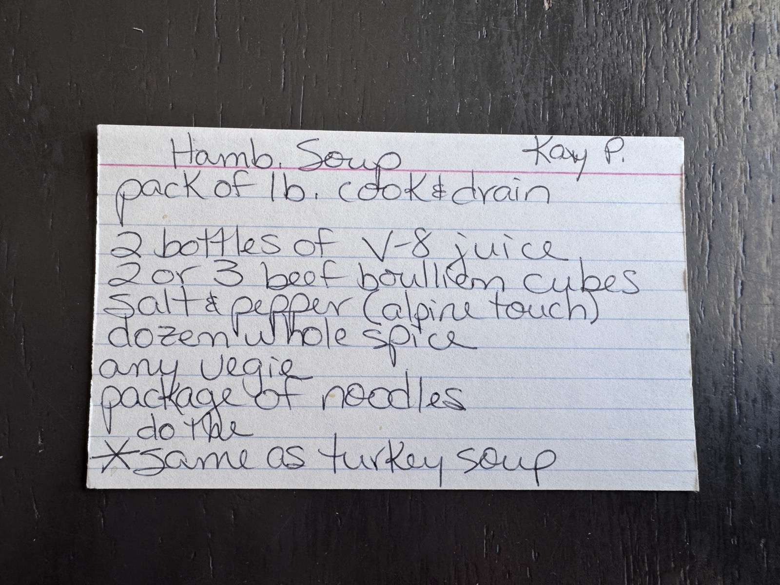 Recipe card preview for Ham Soup
