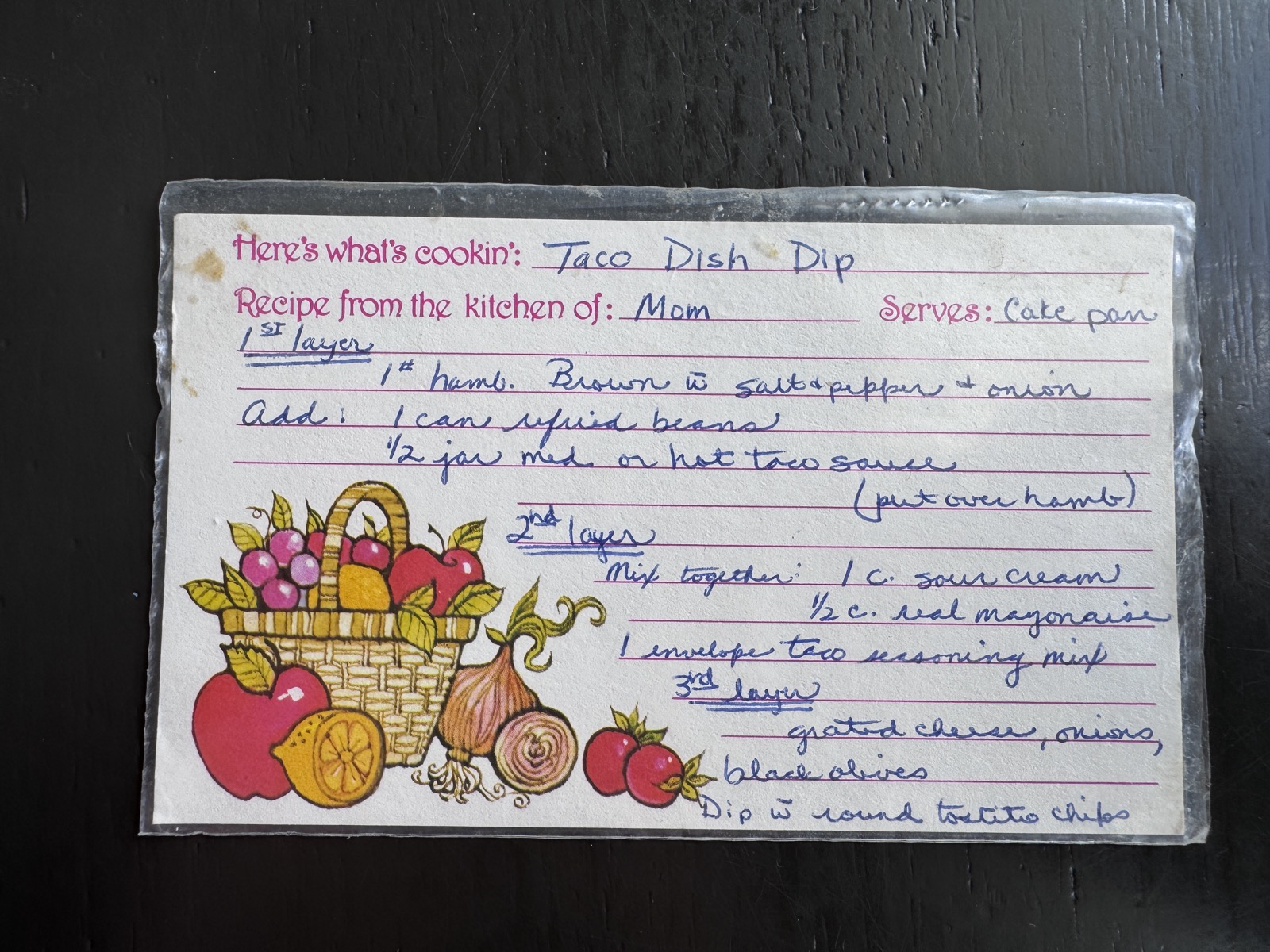Recipe card preview for Here's what's cookin': Taco Dish Dip