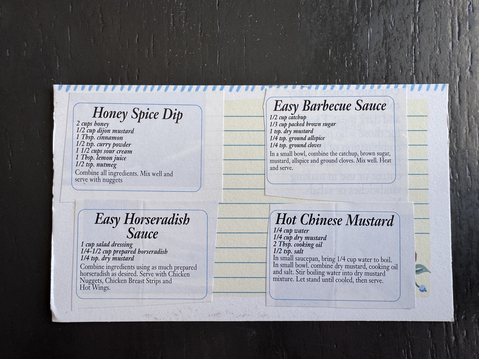 Recipe card preview for Honey Spice Dip and Sauces