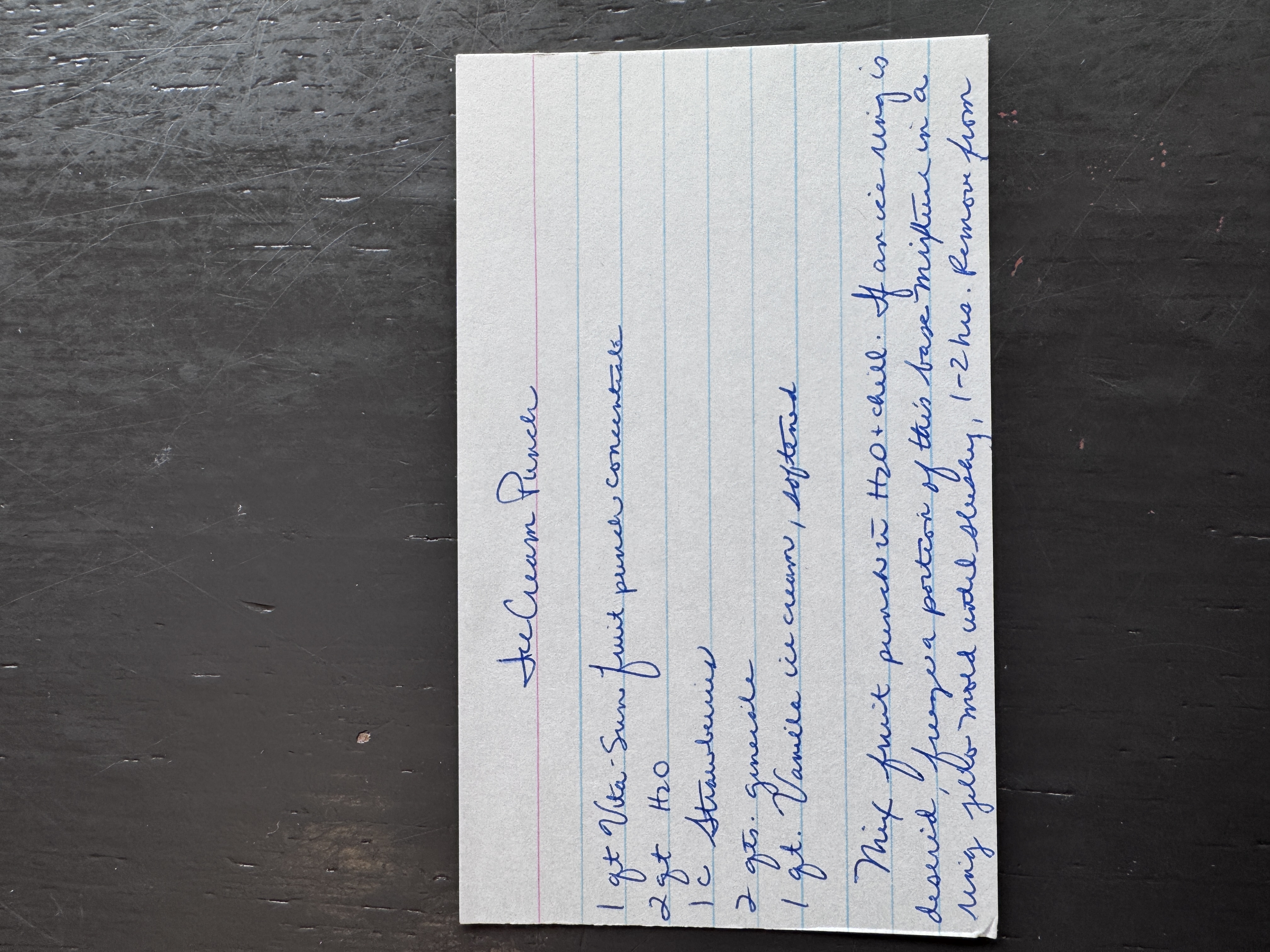 Recipe card preview for Ice Cream Punch