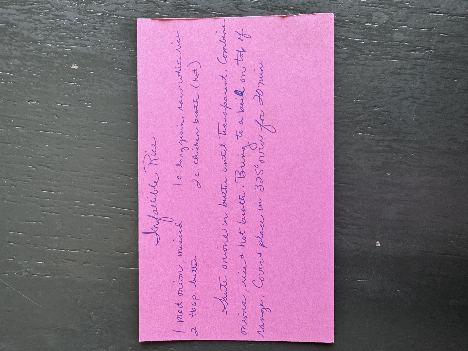 Recipe card preview for Invisible Rice