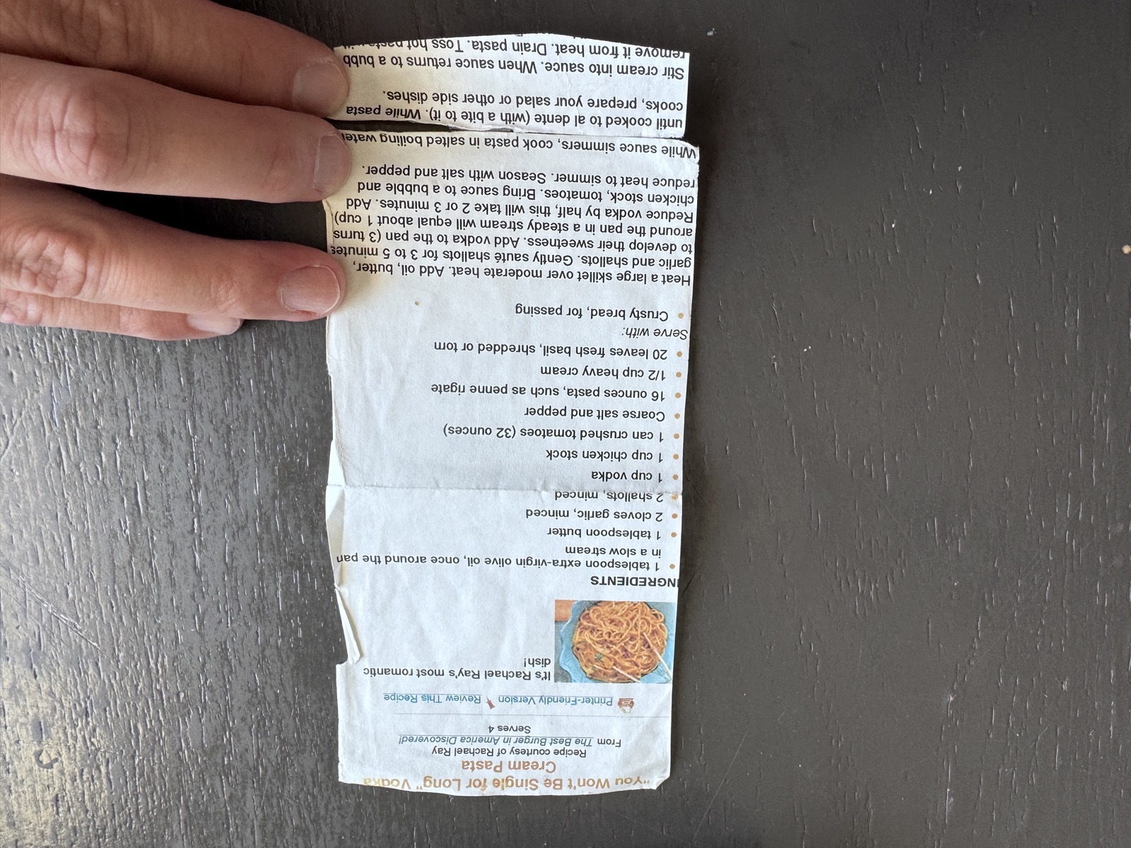 Recipe card preview for Penne with Vodka Sauce and Cream Pasta
