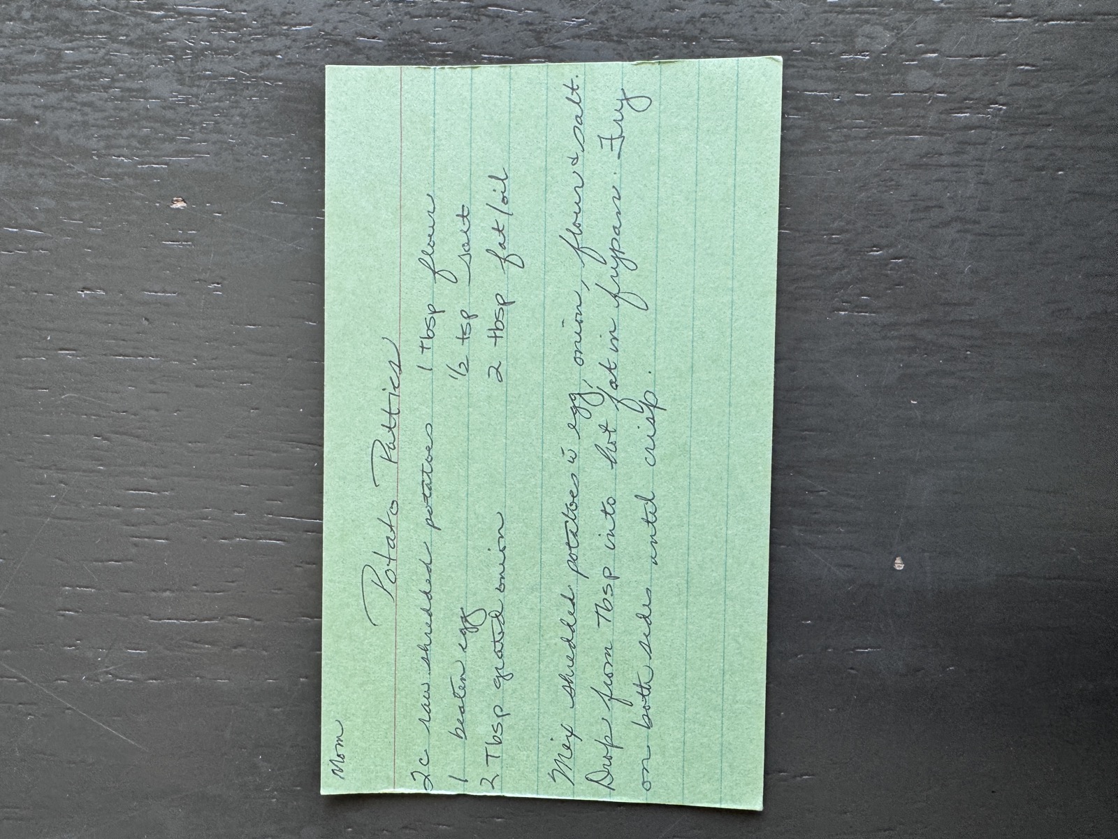 Recipe card preview for Potato Patties