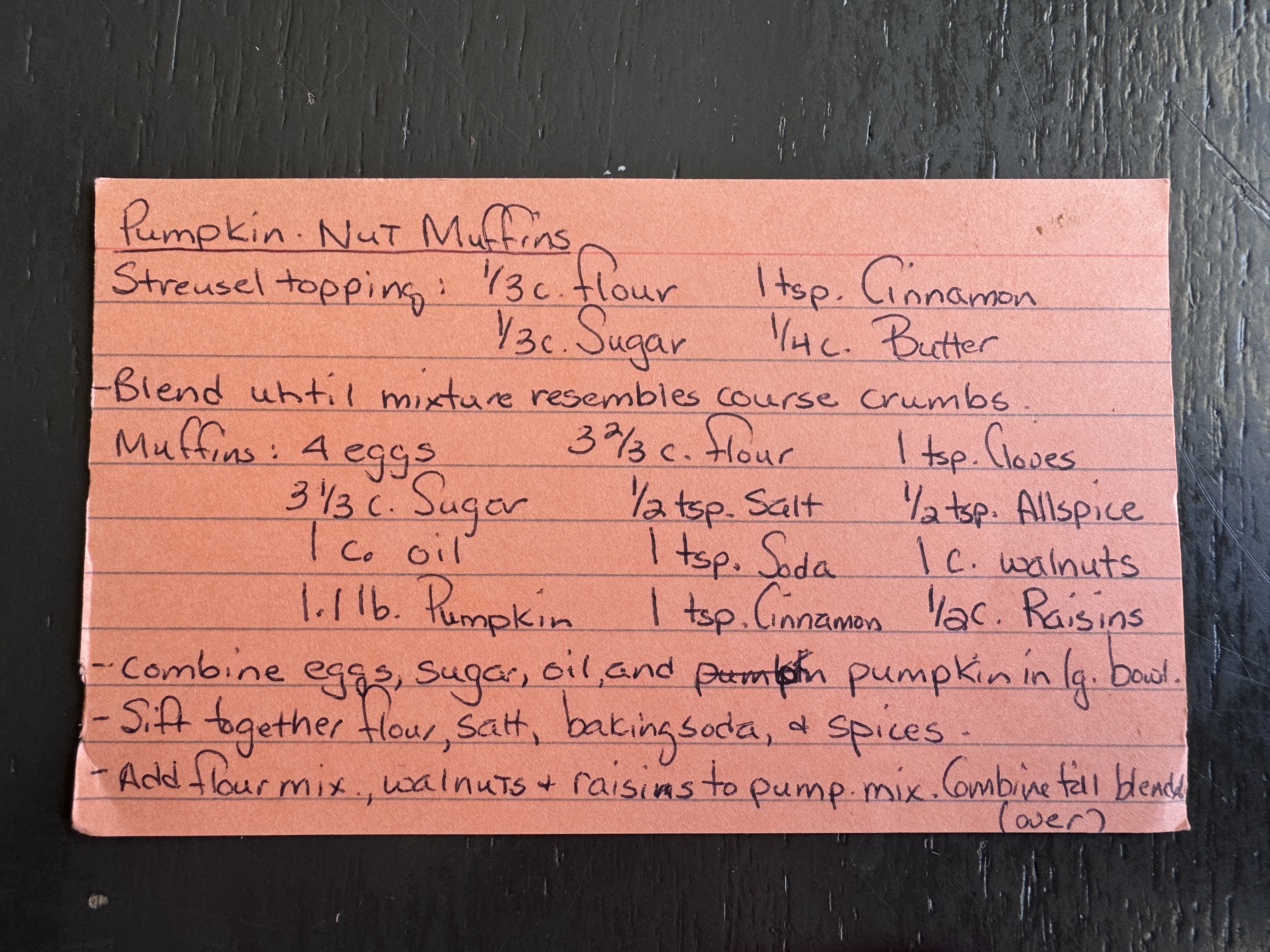 Recipe card preview for Pumpkin Nut Muffins