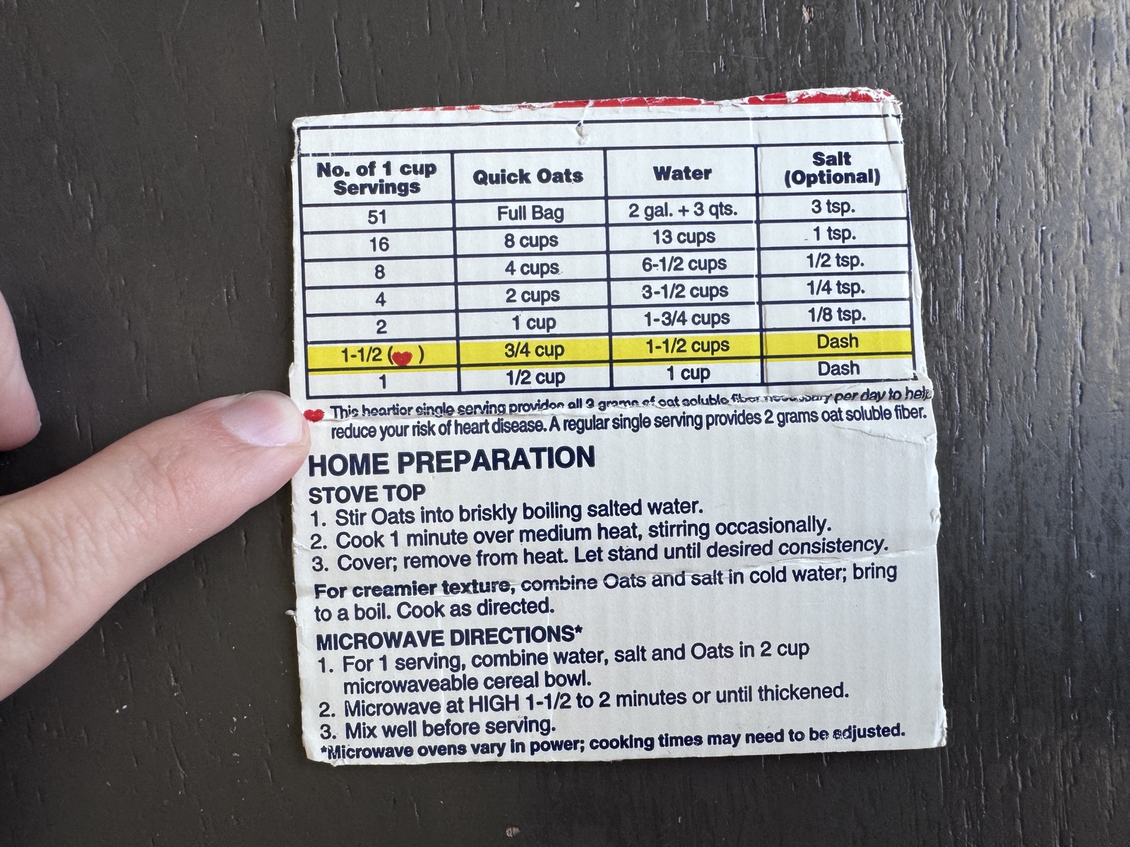 Recipe card preview for Quick Oats Home Preparation