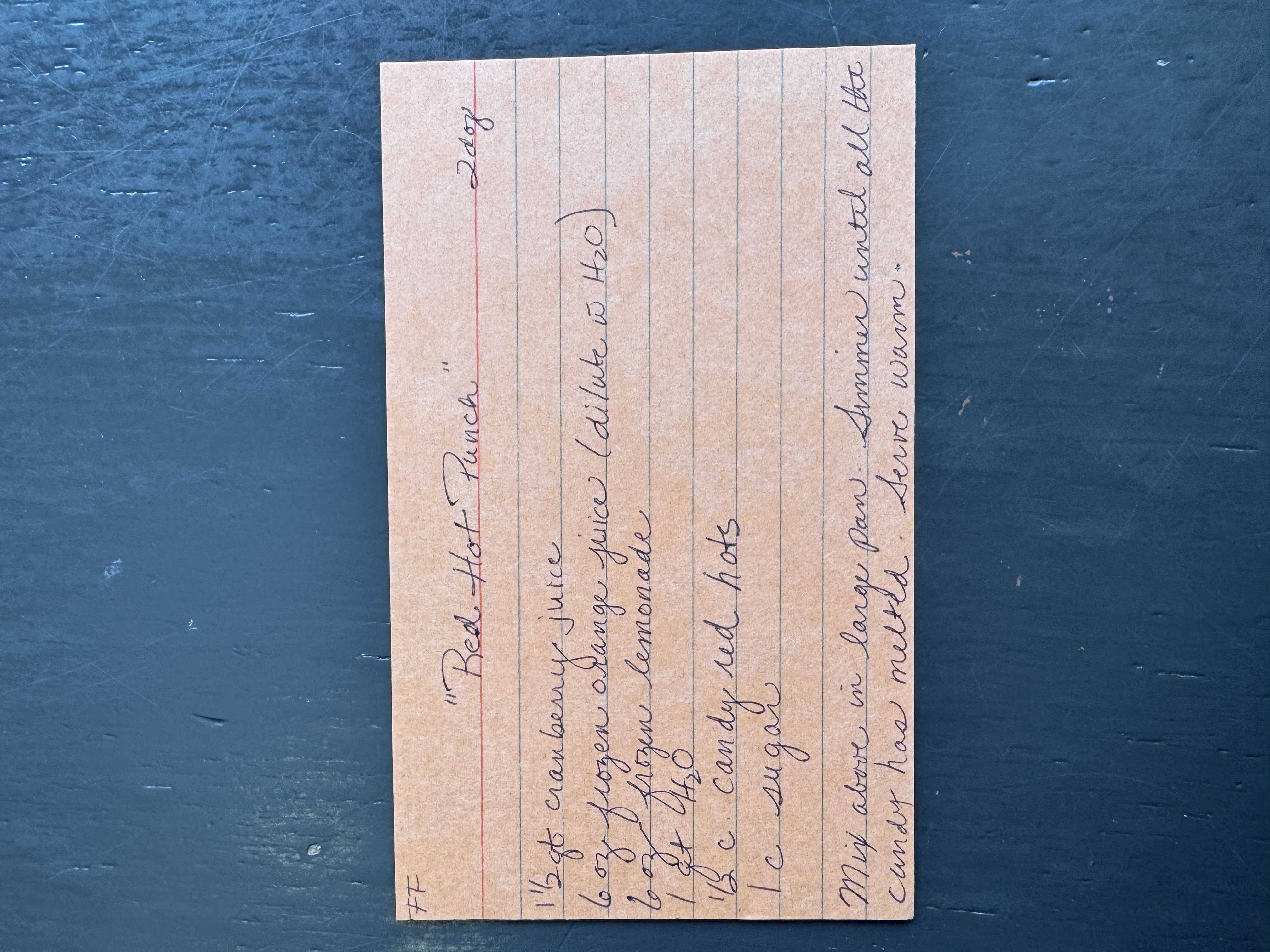 Recipe card preview for Red Hot Punch