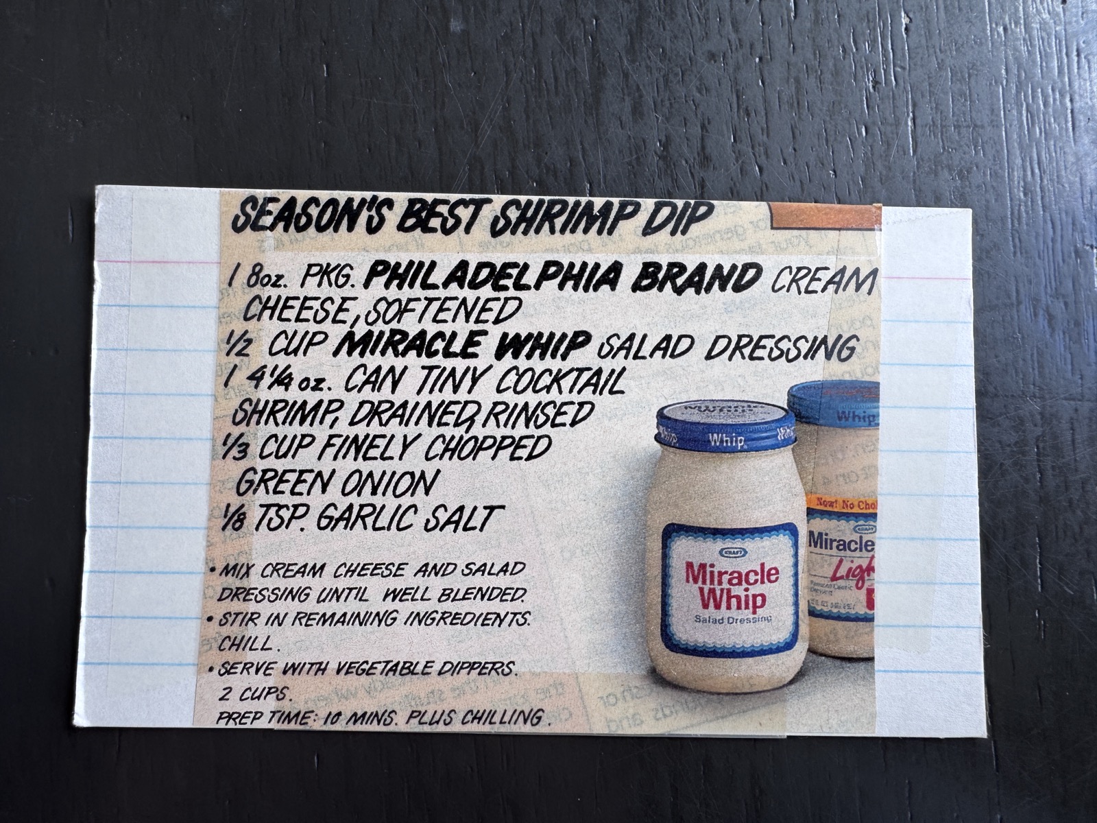 Recipe card preview for SEASON'S BEST SHRIMP DIP