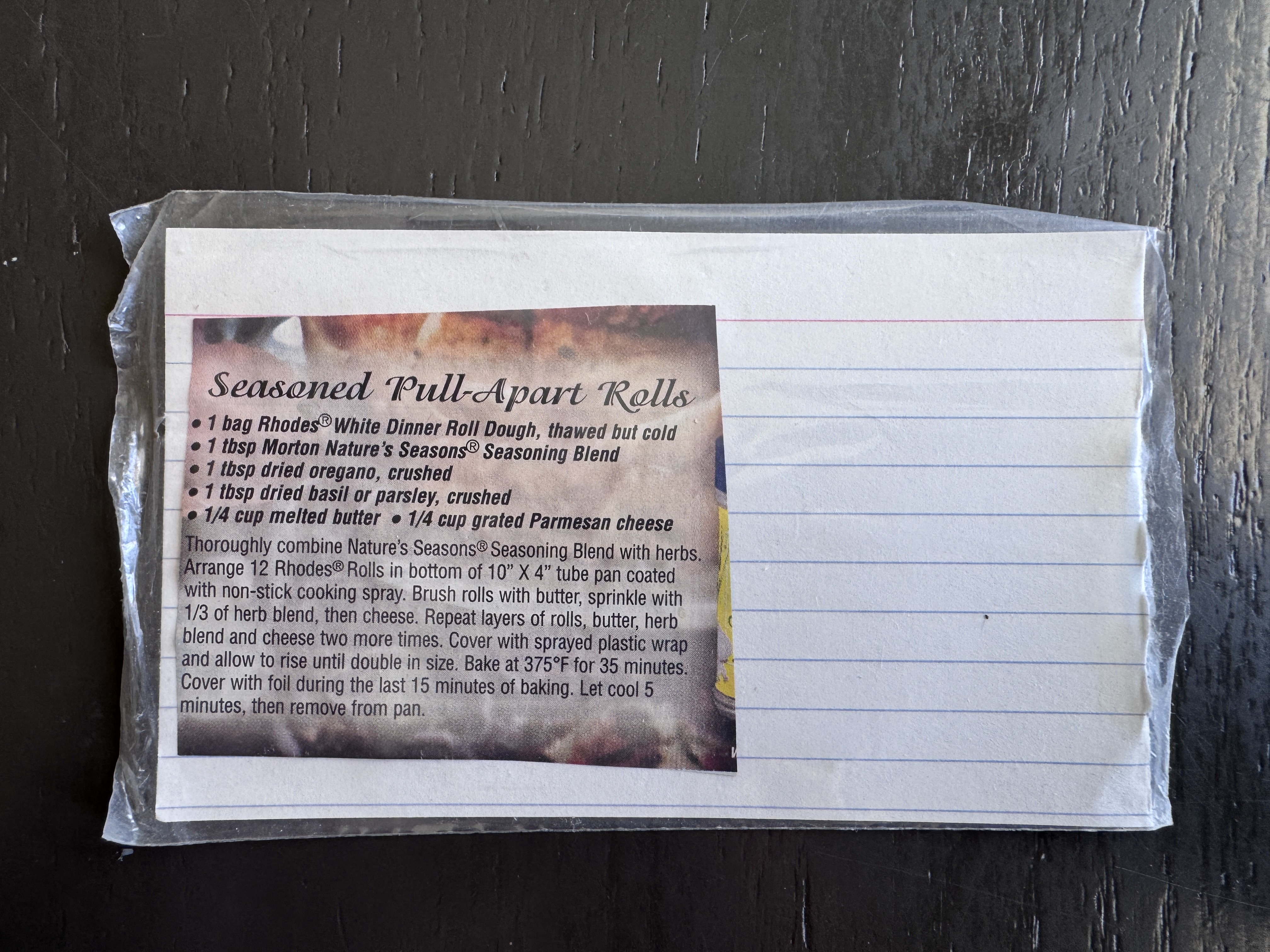 Recipe card preview for Seasoned Pull-Apart Rolls
