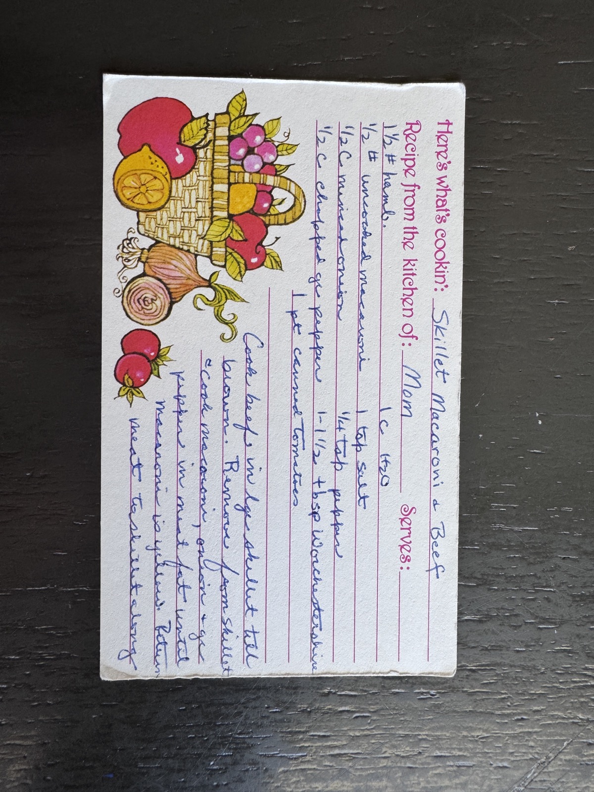 Recipe card preview for Skillet Macaroni & Beef