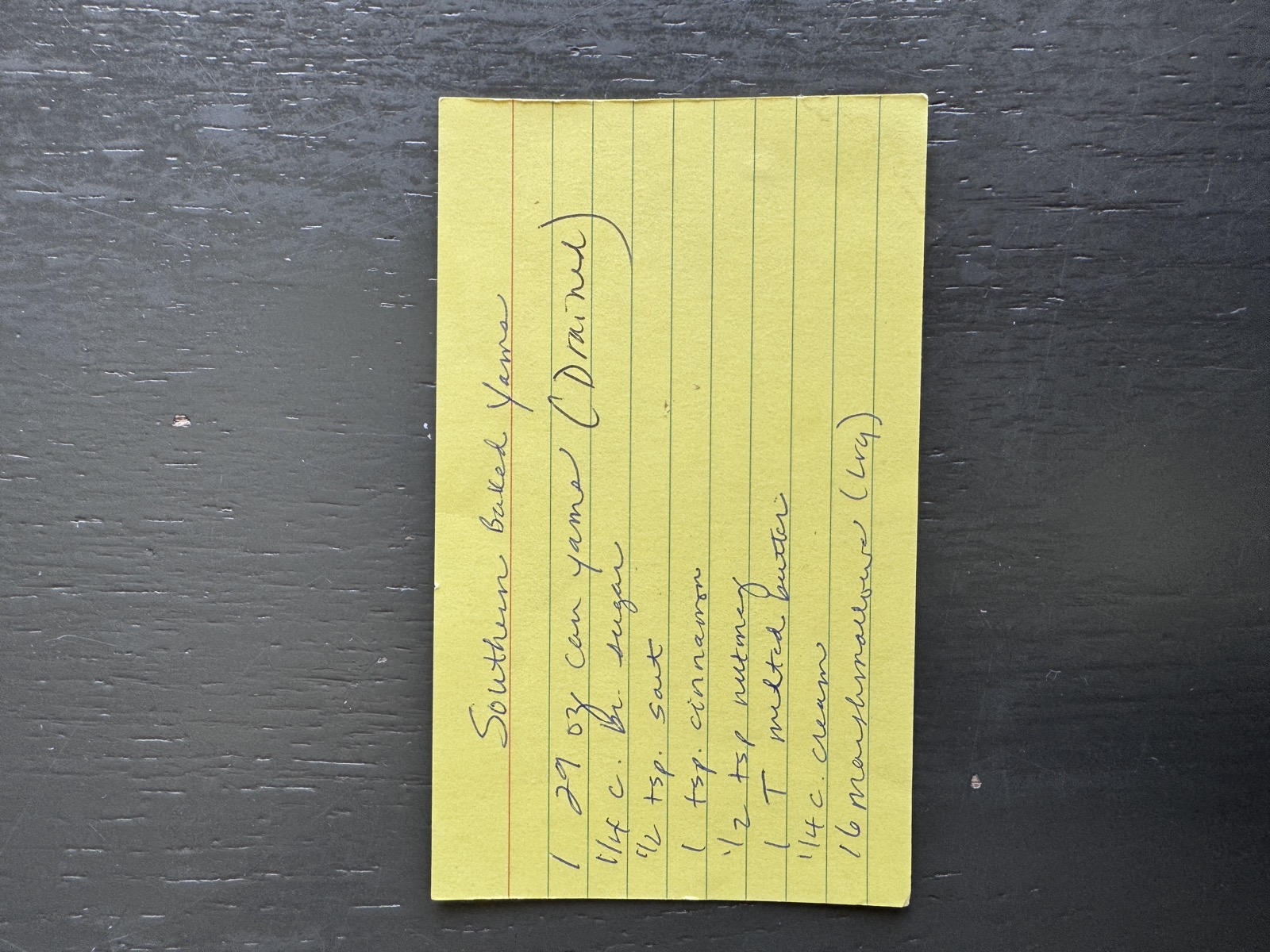 Recipe card preview for Southern Baked Yams