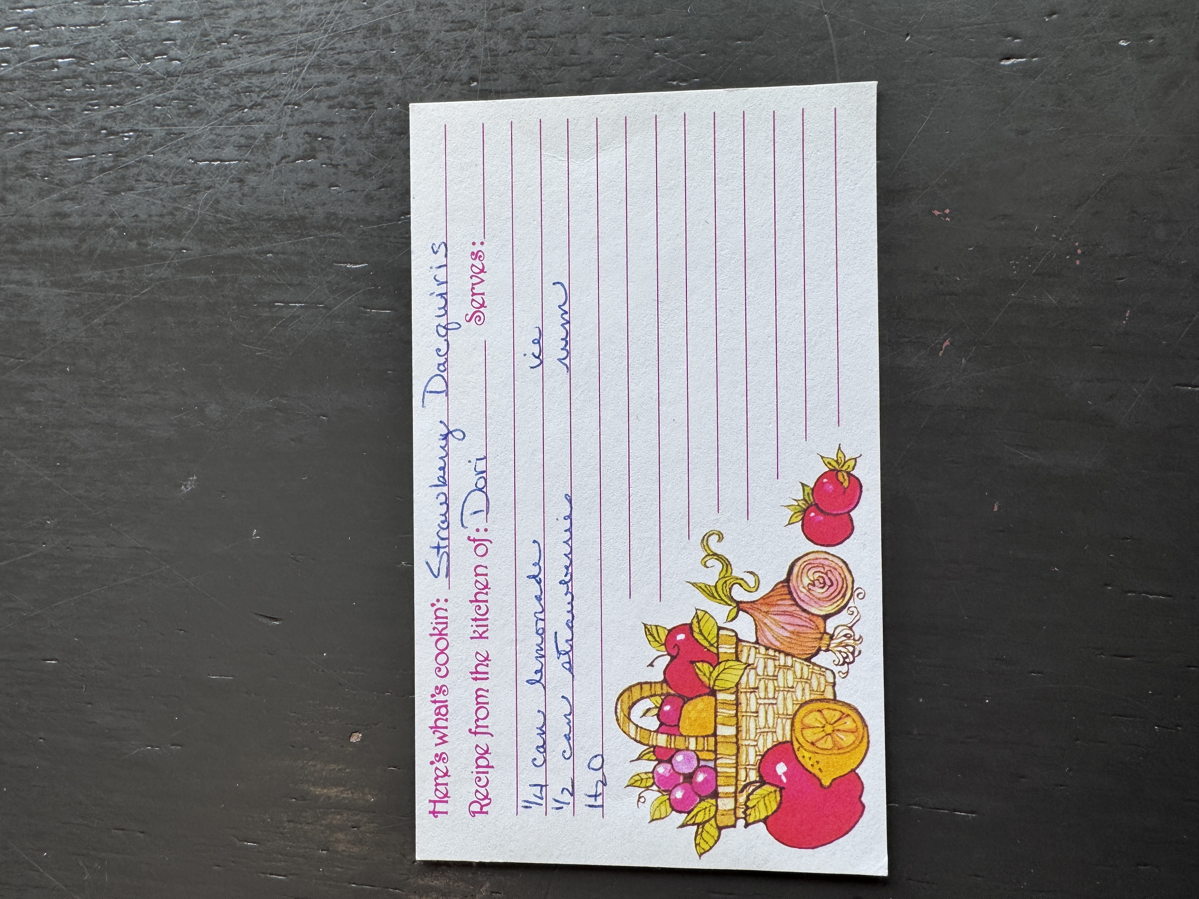 Recipe card preview for Strawberry Daiquiris